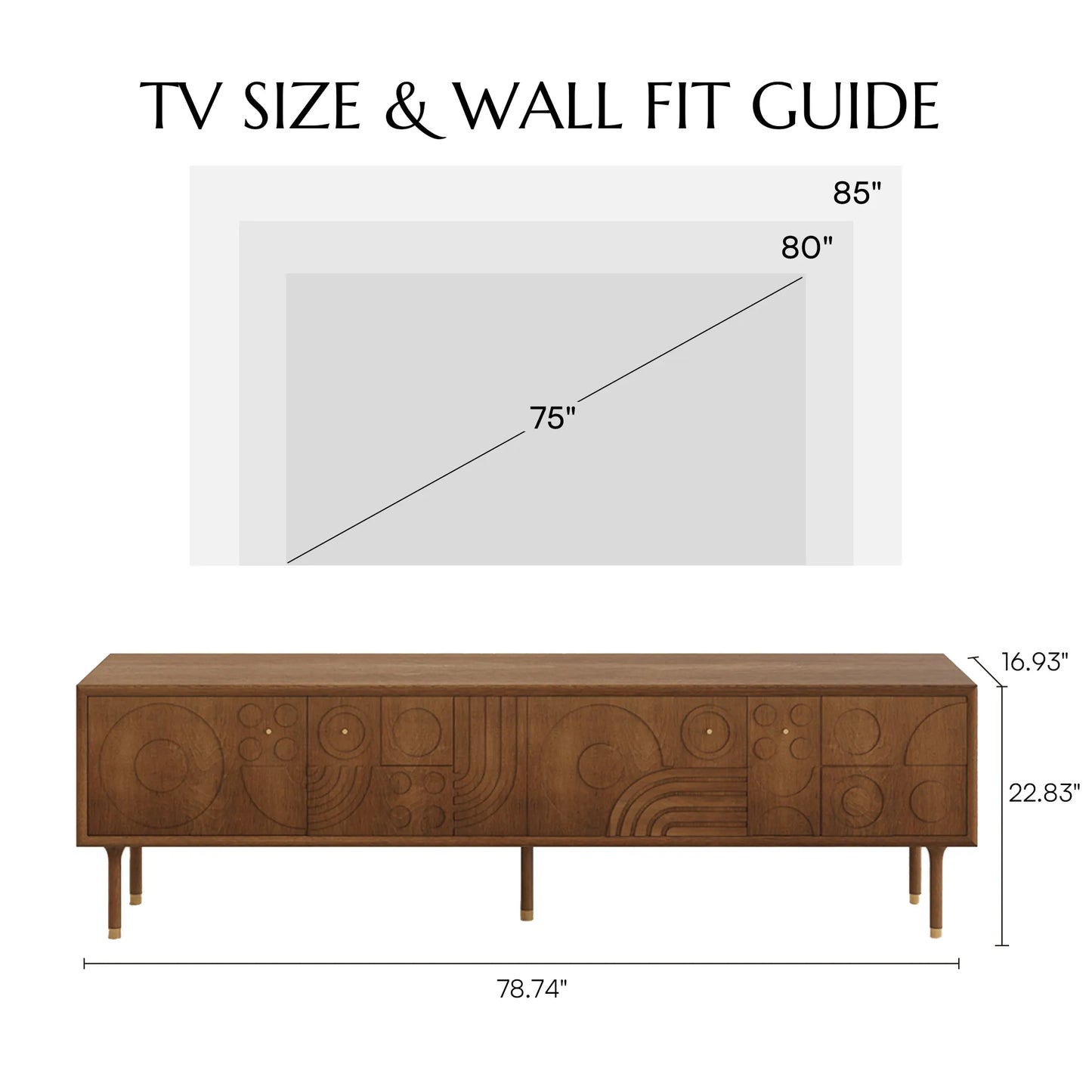 78.74"Mid-Century Modern TV Stand