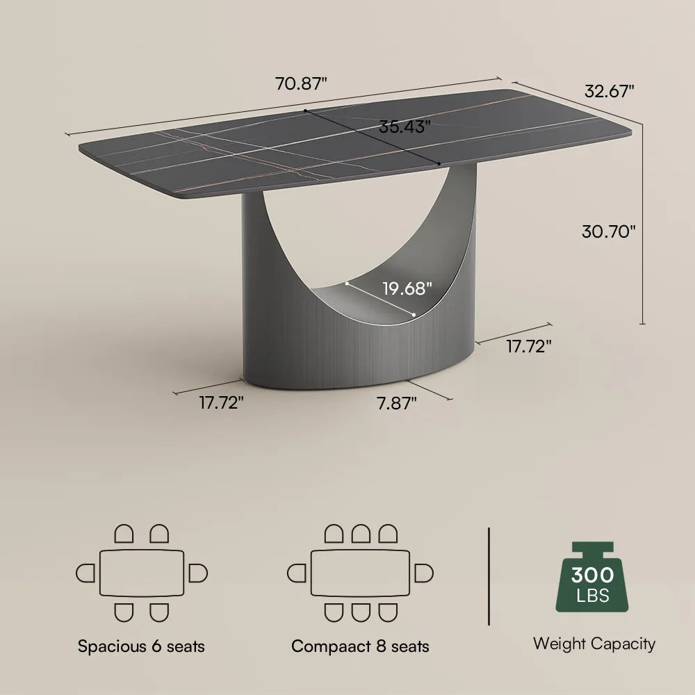 Hobart - Rectangular Sintered Stone Dining Table
