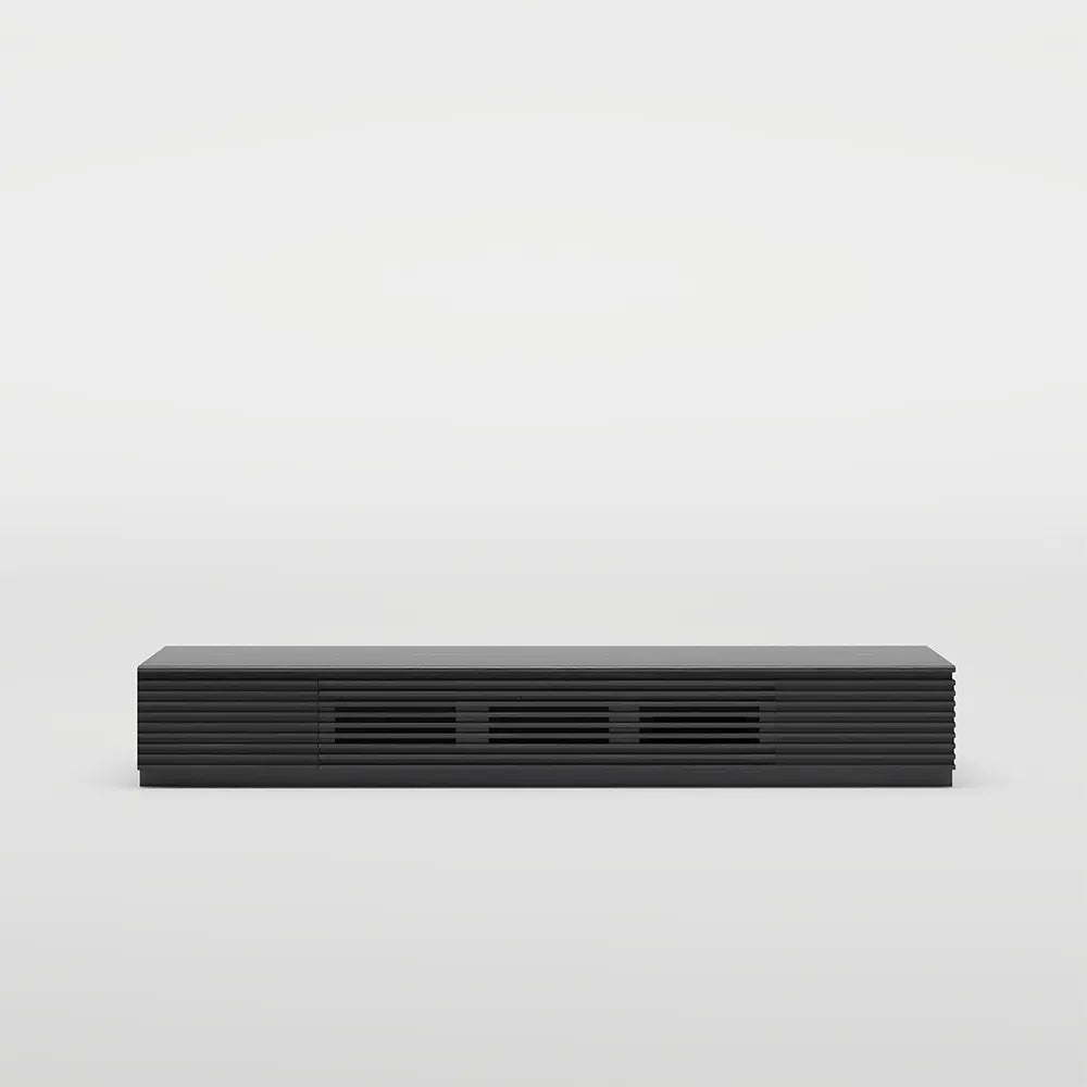 Meuble TV cannelé minimaliste avec tiroirs