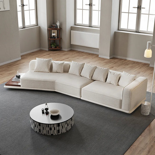 137.8'' Minimalist Deep Seat Sectional Sofa