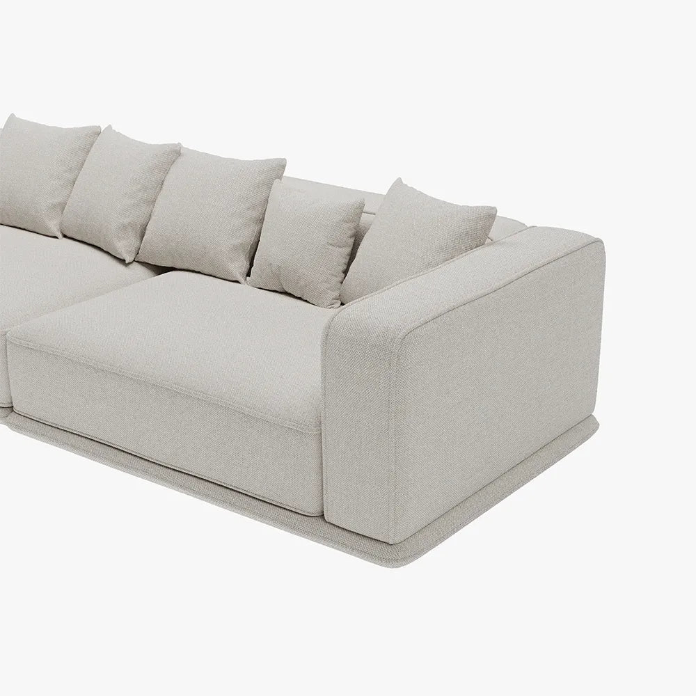137.8'' Minimalist Deep Seat Sectional Sofa
