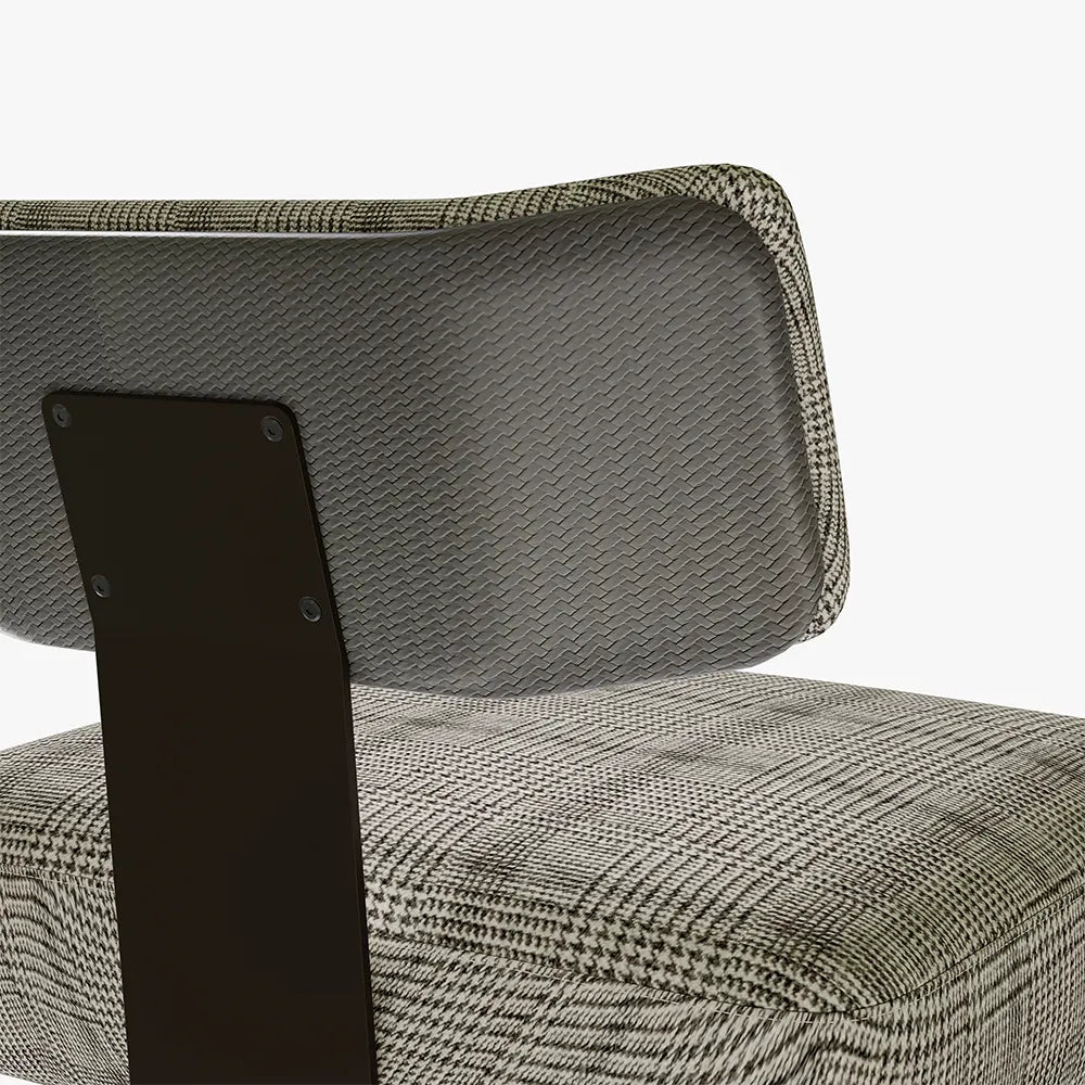 25.98" Modern Minimalist Grid Accent Chair