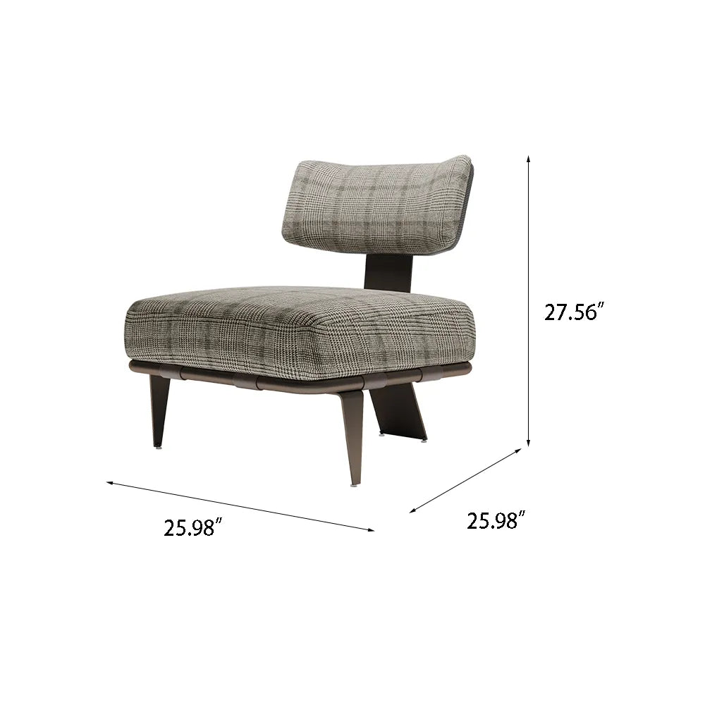25.98" Modern Minimalist Grid Accent Chair