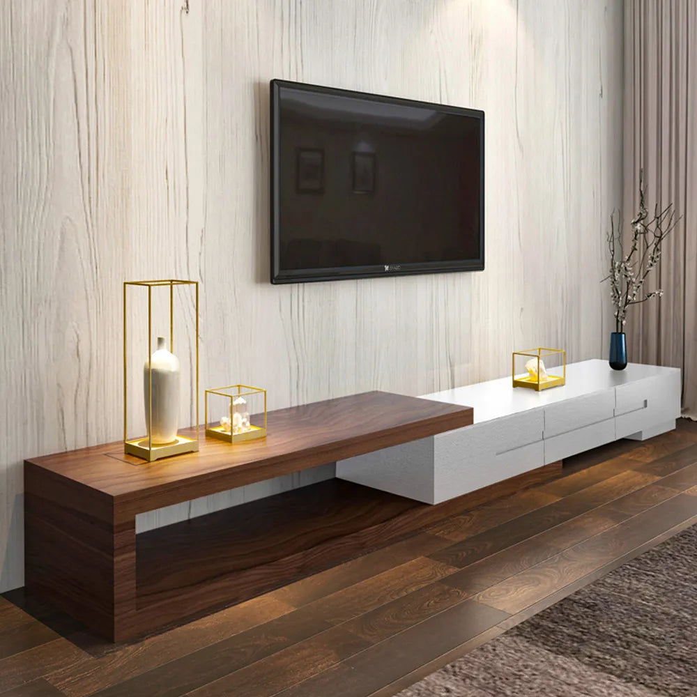 Meuble TV extensible noir moderne