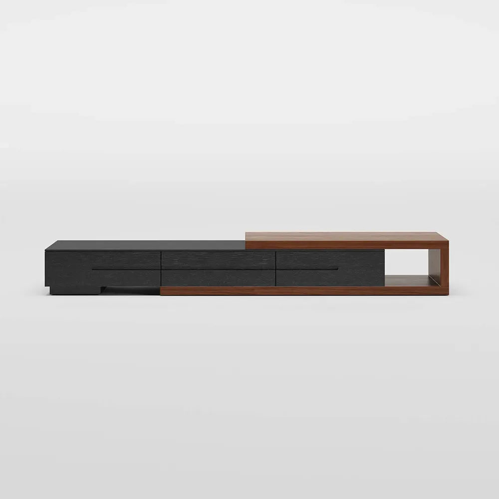 Meuble TV extensible noir moderne