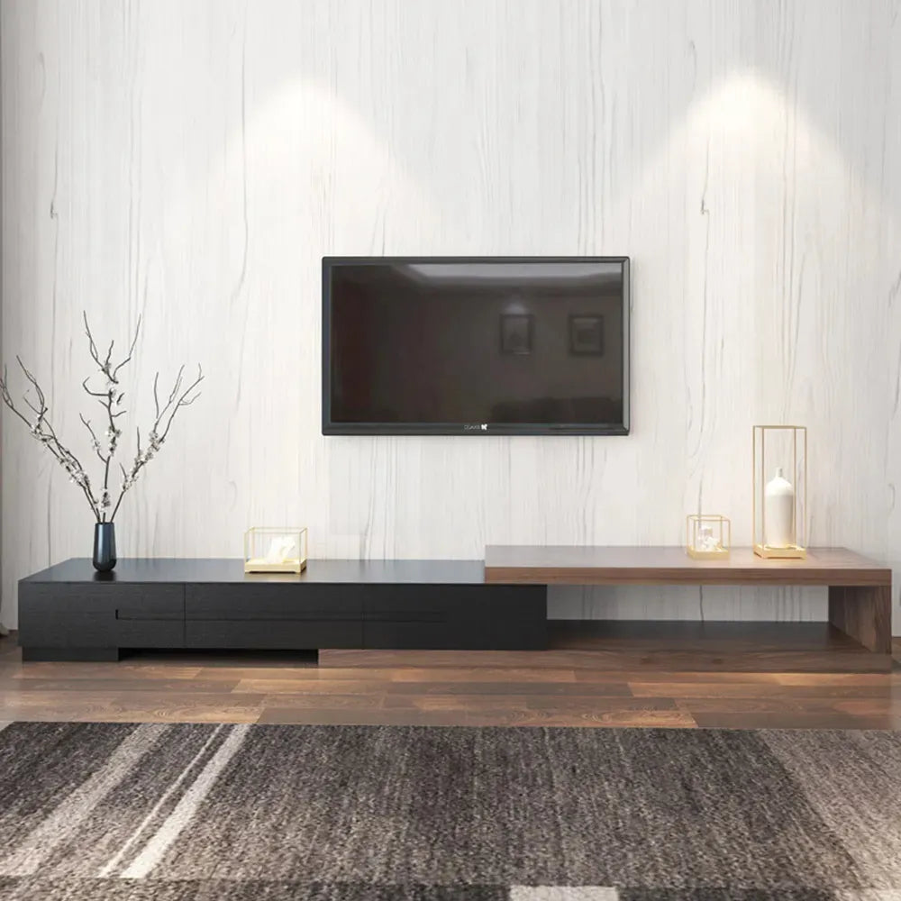 Meuble TV extensible noir moderne