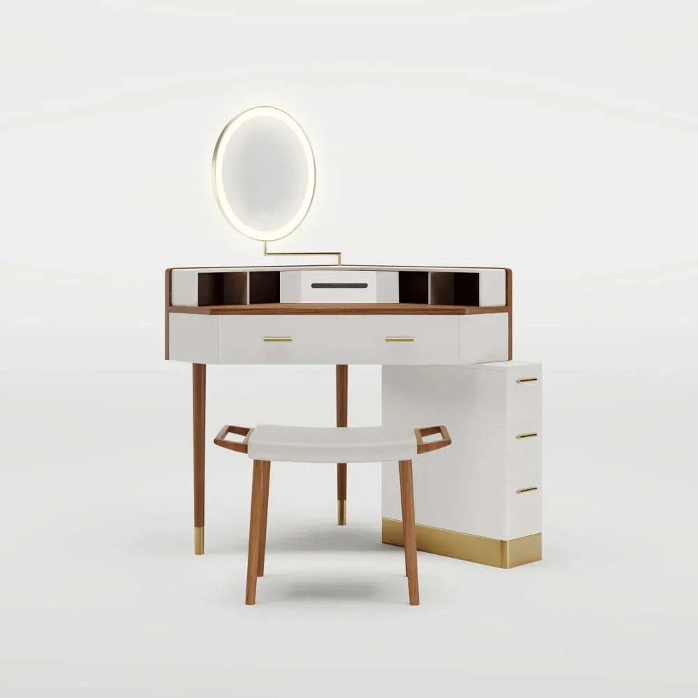 Coiffeuse d'angle avec lumières