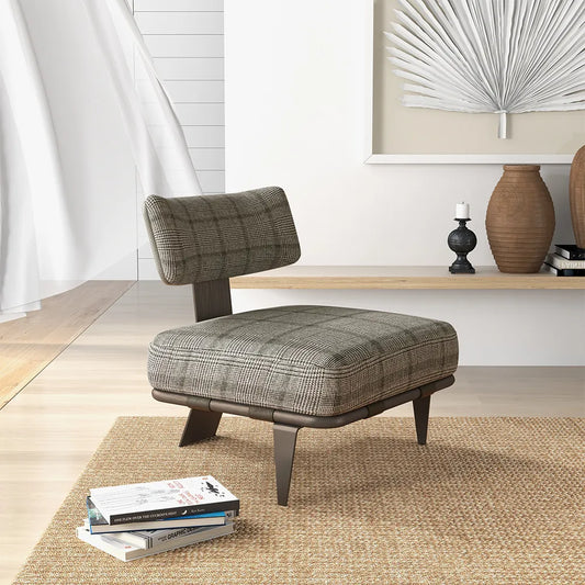 25.98" Modern Minimalist Grid Accent Chair