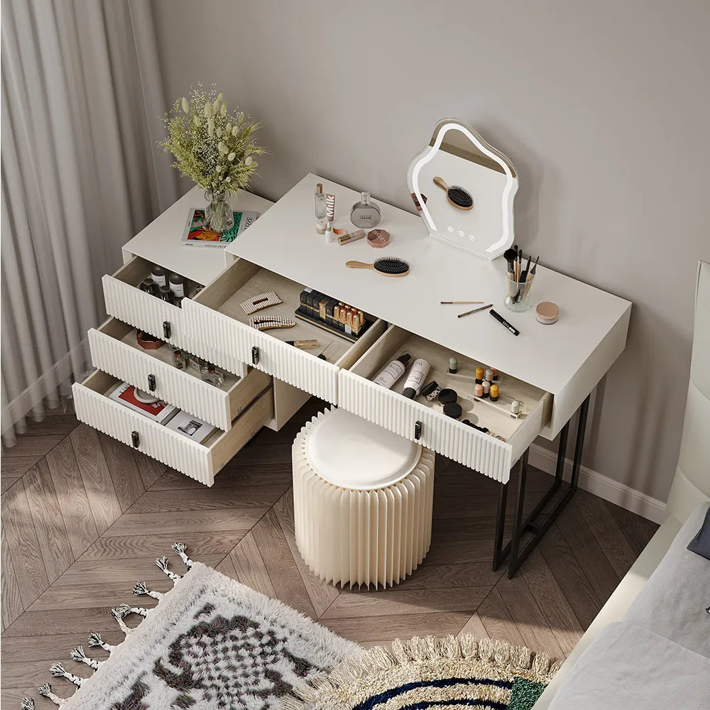 Coiffeuse de maquillage moderne et mémorable de 39 pouces