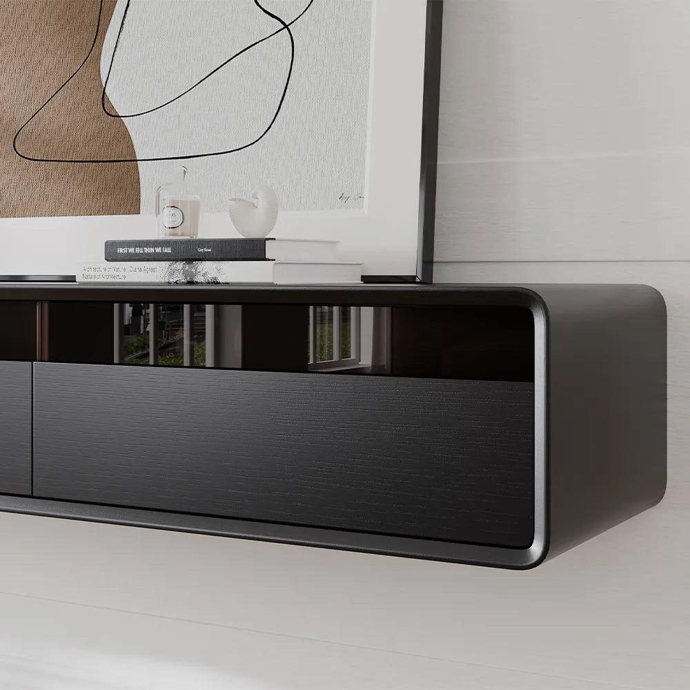 78.7" Black Floating TV Stand