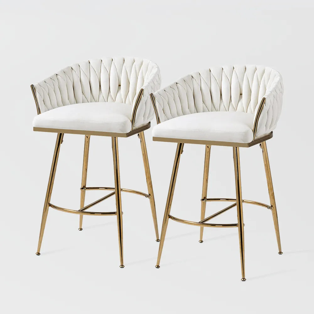 Ensemble de 2 tabourets de bar modernes de 26 po à hauteur de comptoir