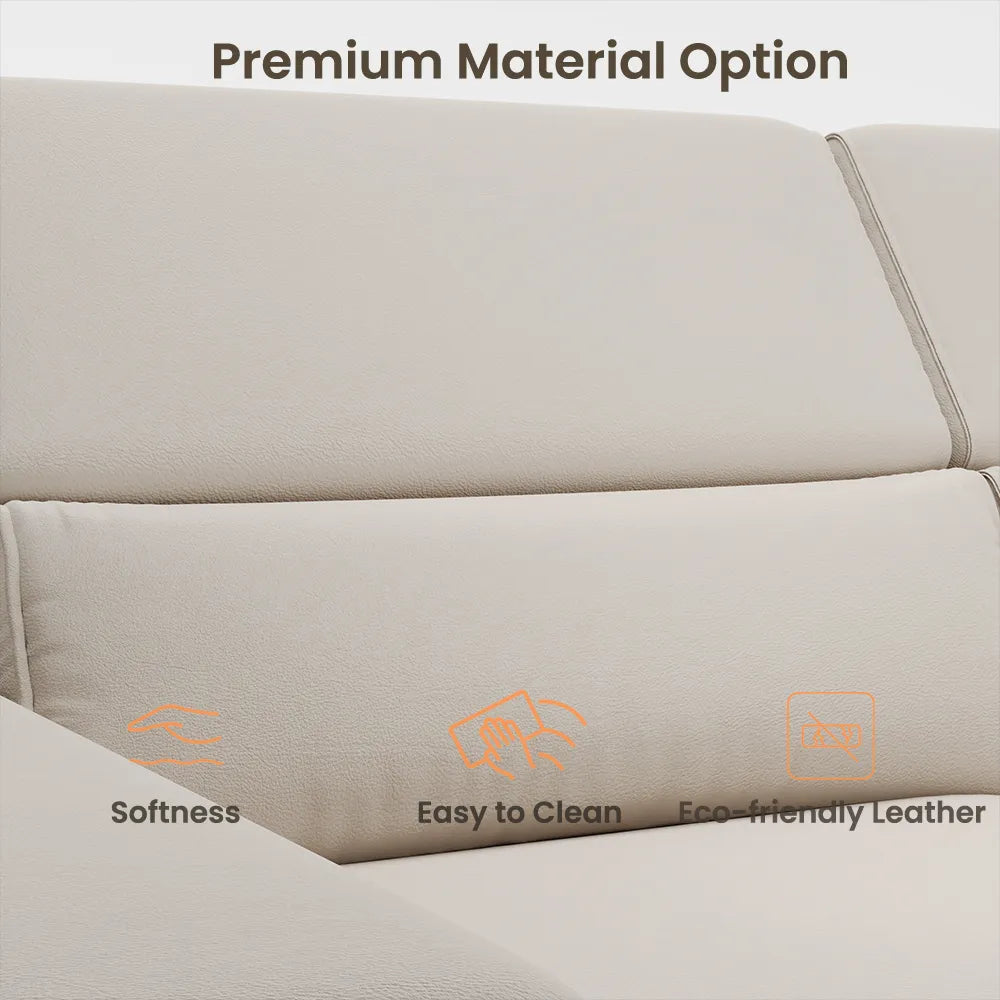 Luxury leather electric modular sofa set