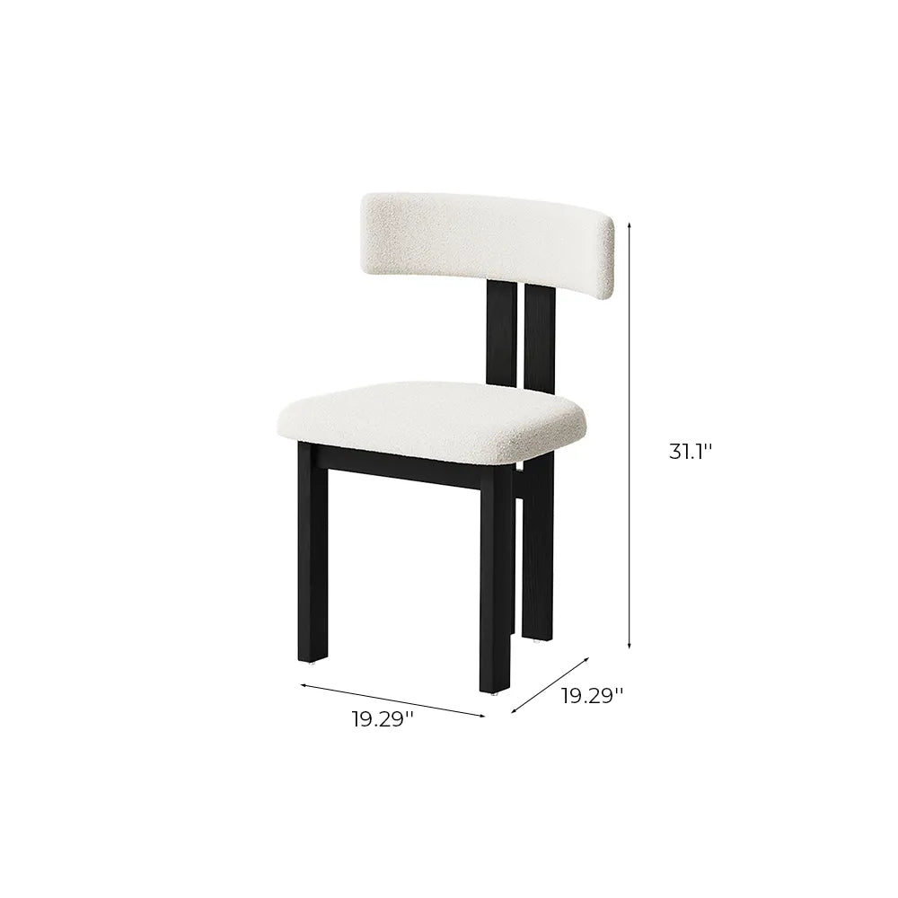 Lot de 2 chaises de salle à manger en bois modernes du milieu du siècle