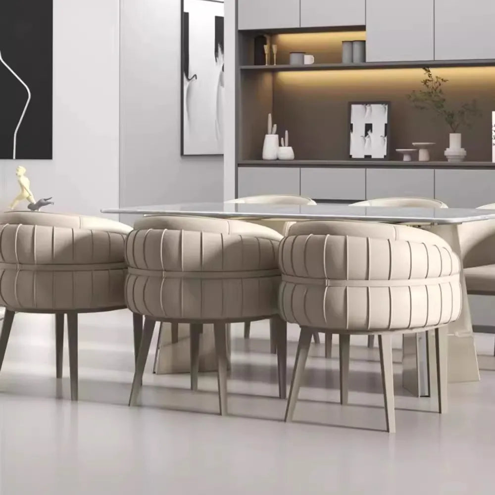 Lot de 2 chaises de salle à manger modernes et luxueuses