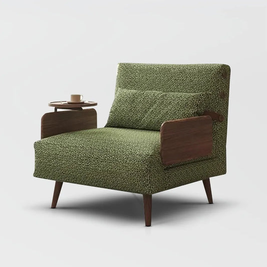 35.43" Green Folding Accent Chair