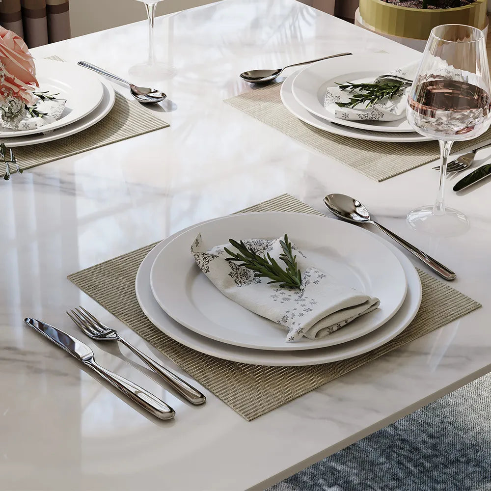 Vera - Table à manger rectangulaire en pierre frittée