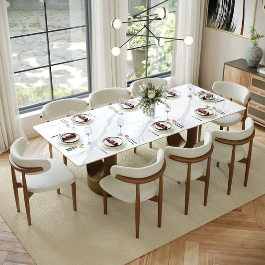 Hobart - Rectangular Glossy Sintered Stone Dining Table