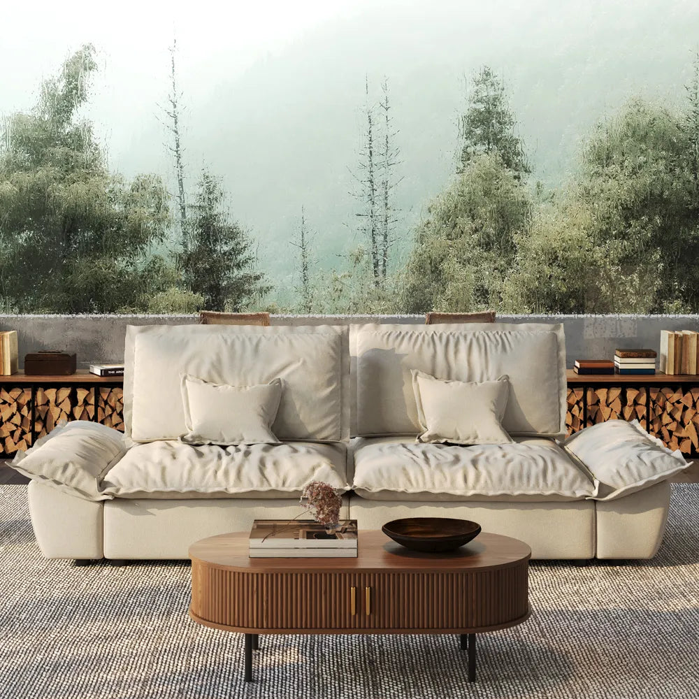 104.33" Sailboat Deep Sofa with Adjustable Backrest