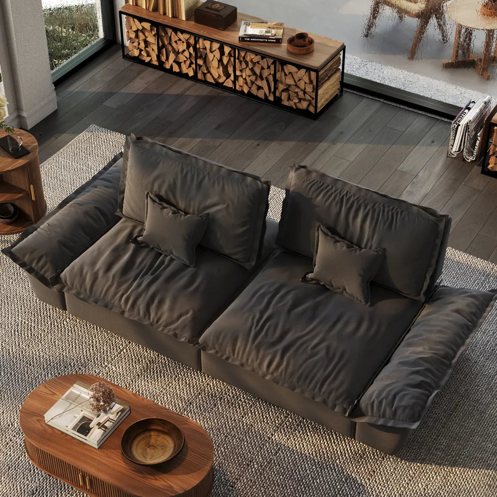 104.33" Sailboat Deep Sofa with Adjustable Backrest