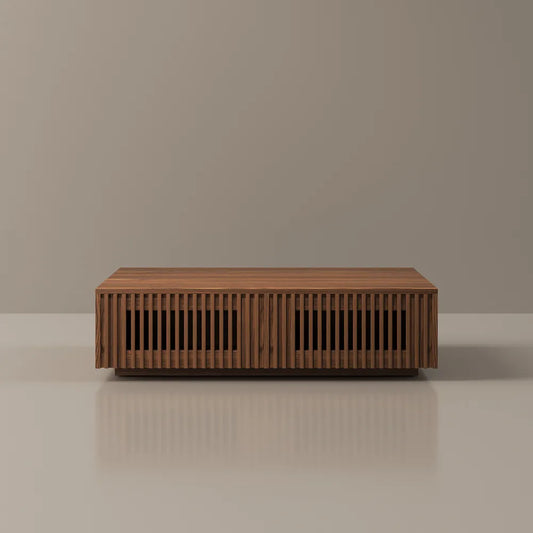 47" Rectangle Wood Coffee Table with Storage