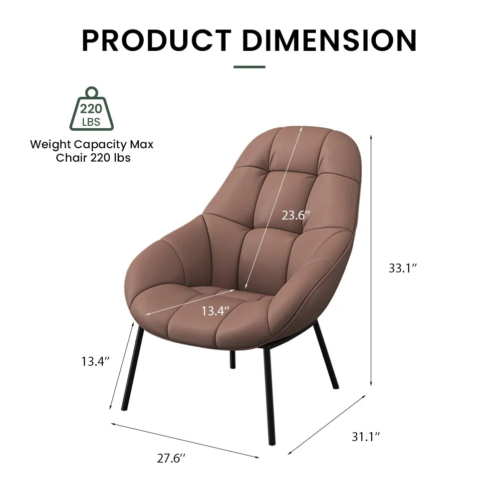 27.56" Modern Pink Lounge Chair