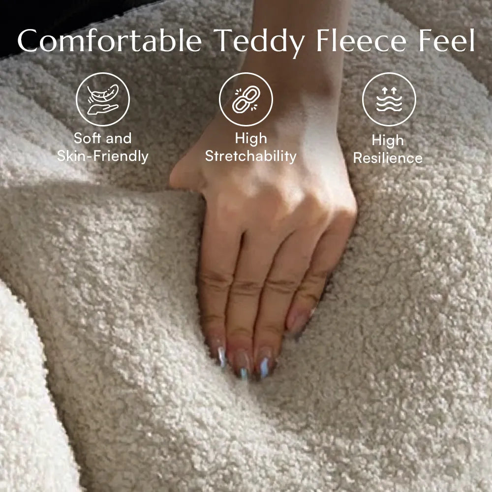 Fauteuil Teddy beige pivotant à 360° moderne