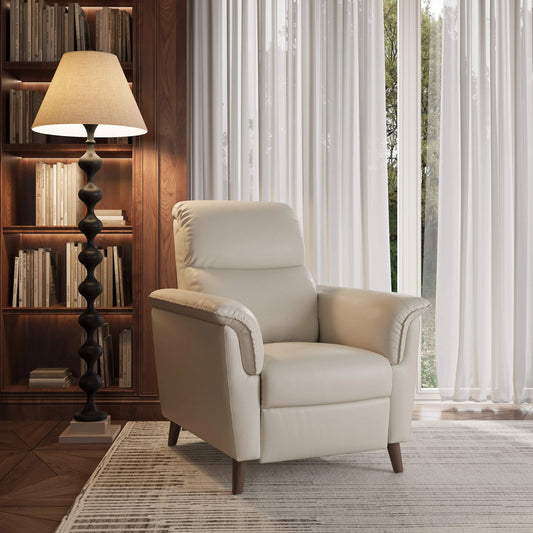 33.07''Ergonomic Push-Back Lounge Recliner Chair with Eco Leather