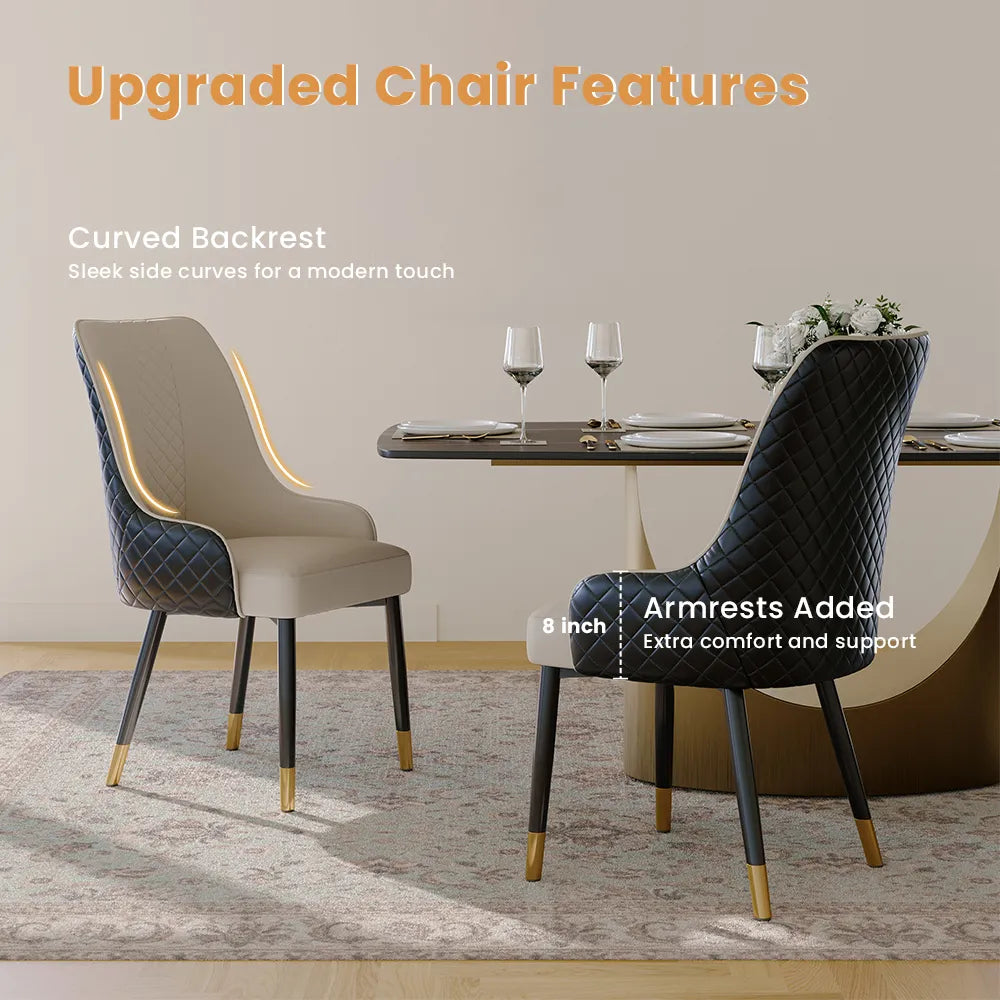 Modern Upholstered Dining Chairs Set of 2