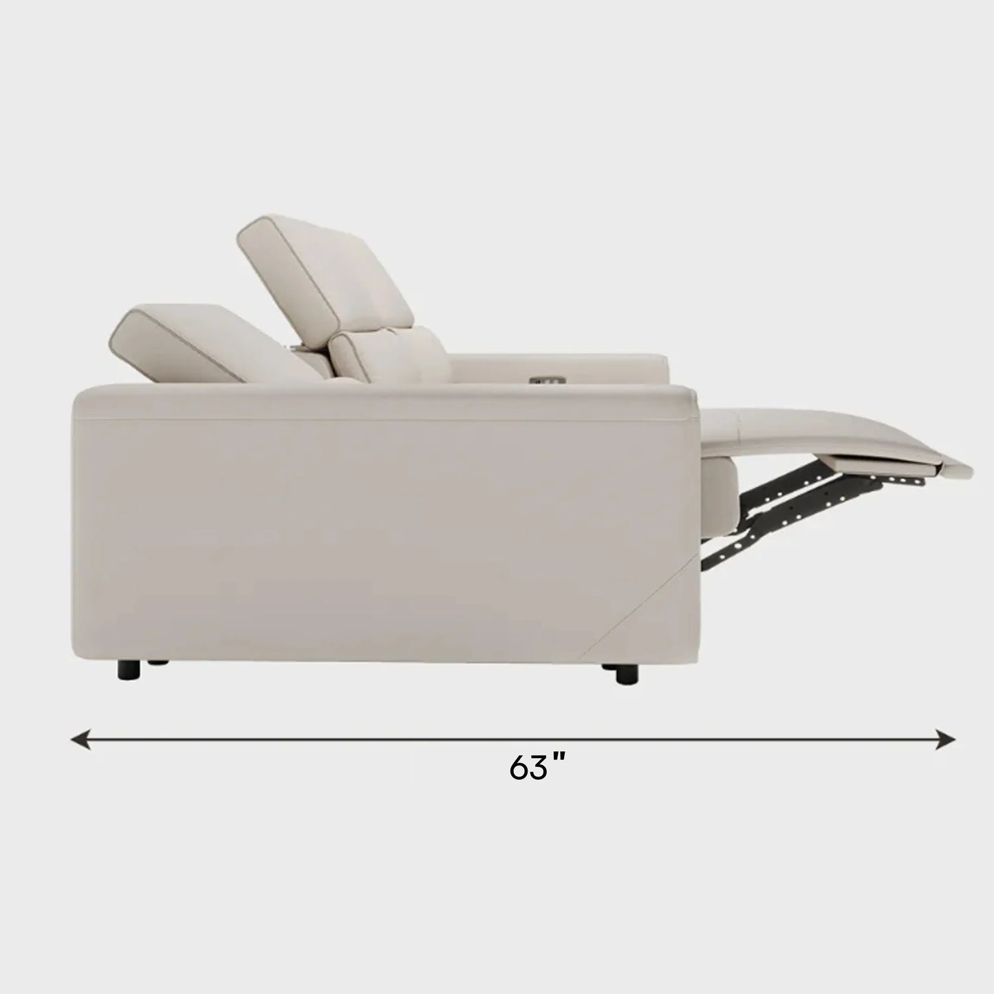 Luxury leather electric modular sofa set