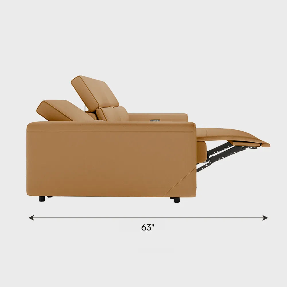 Luxury leather electric modular sofa set