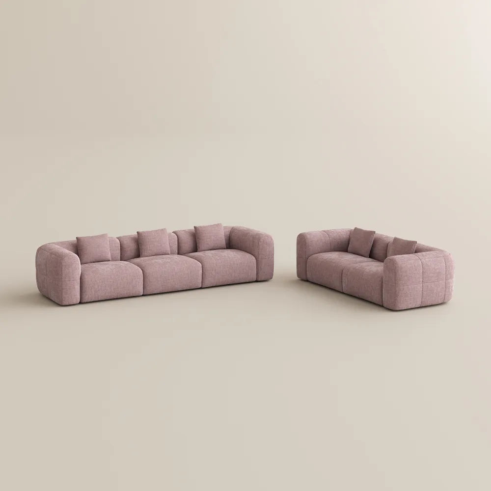 Simple Puce sofa chenille casual sofa set