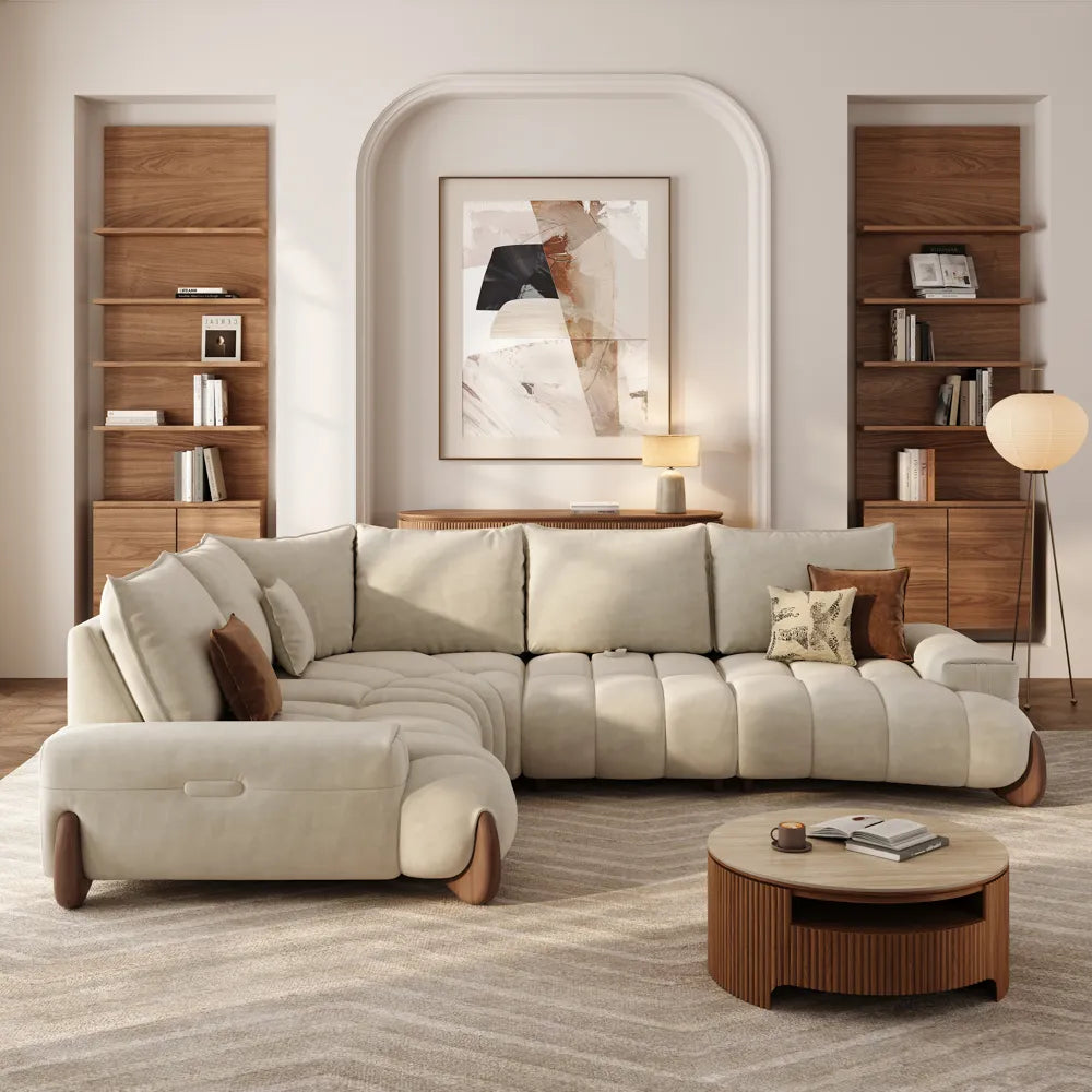Arlo - 2-3 Seater Mid Century Deep Sofa with Adjustable Cushions