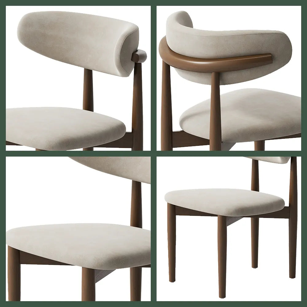 Lawson-Mid-Century Modern Wood Dining Chairs Set of 2
