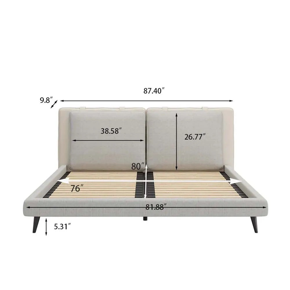 Cadre de lit king size de style moderne