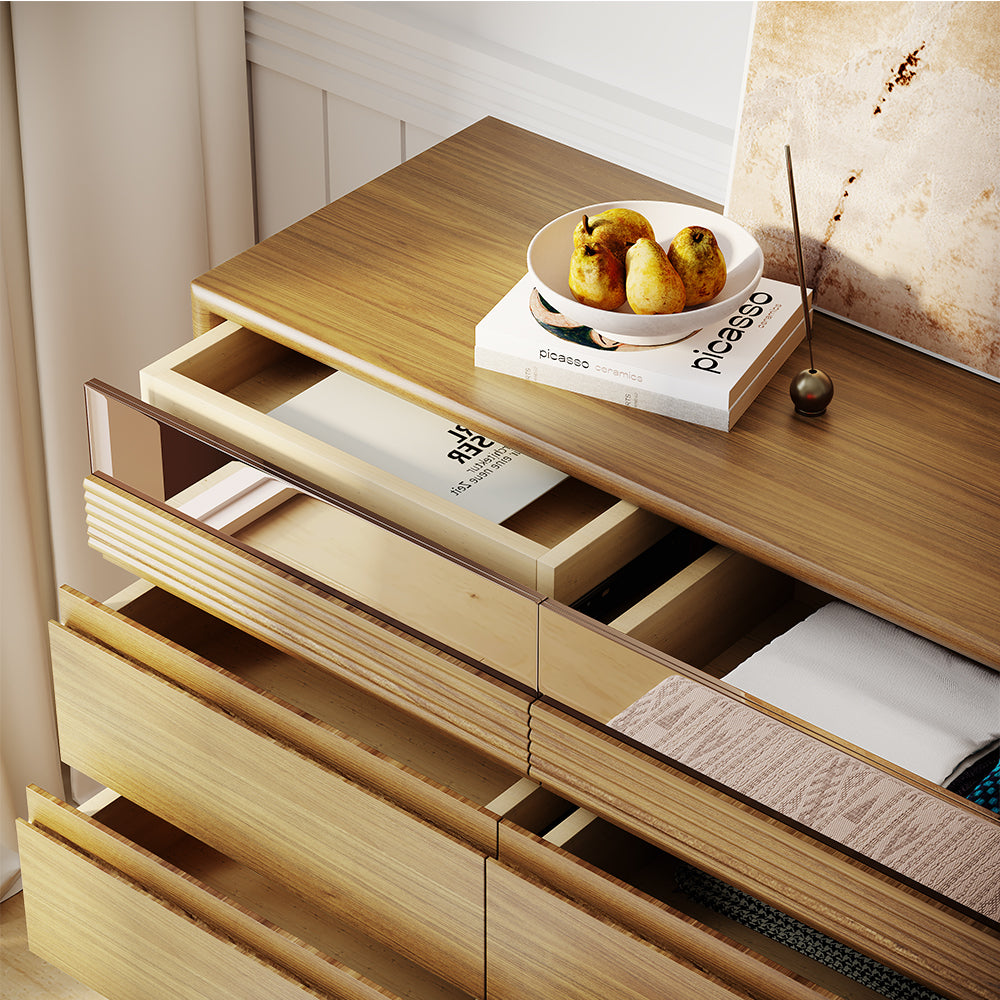 Solid wood 6-drawer cabinet
