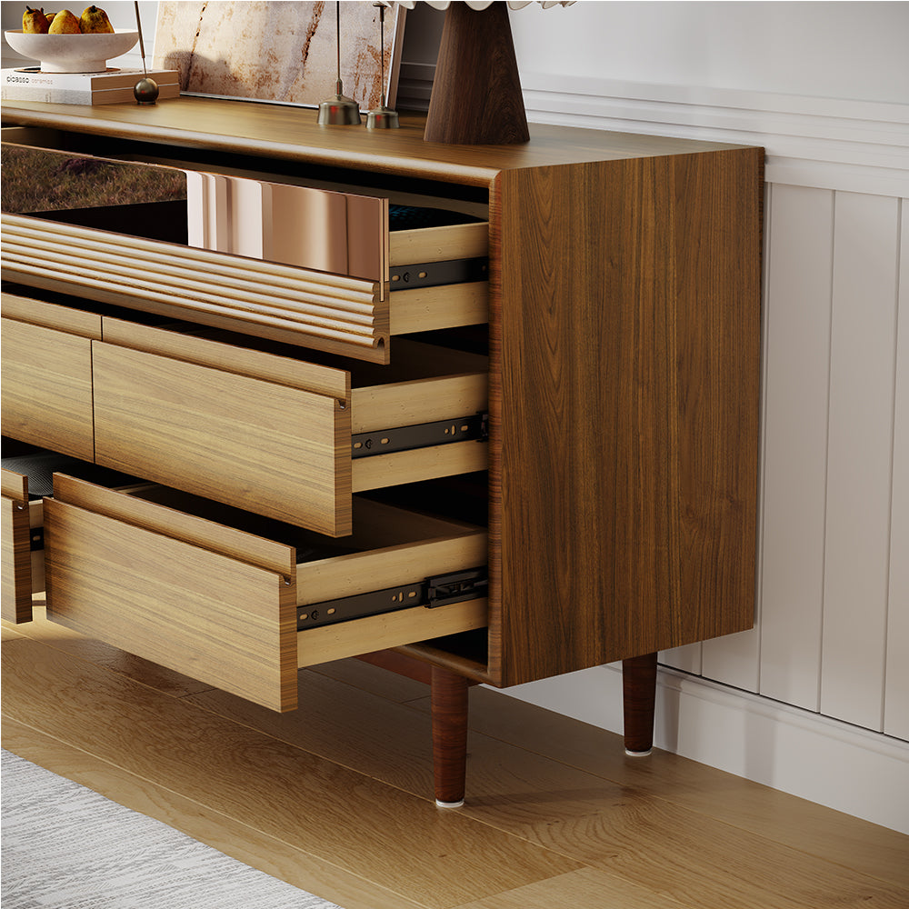 Solid wood 6-drawer cabinet