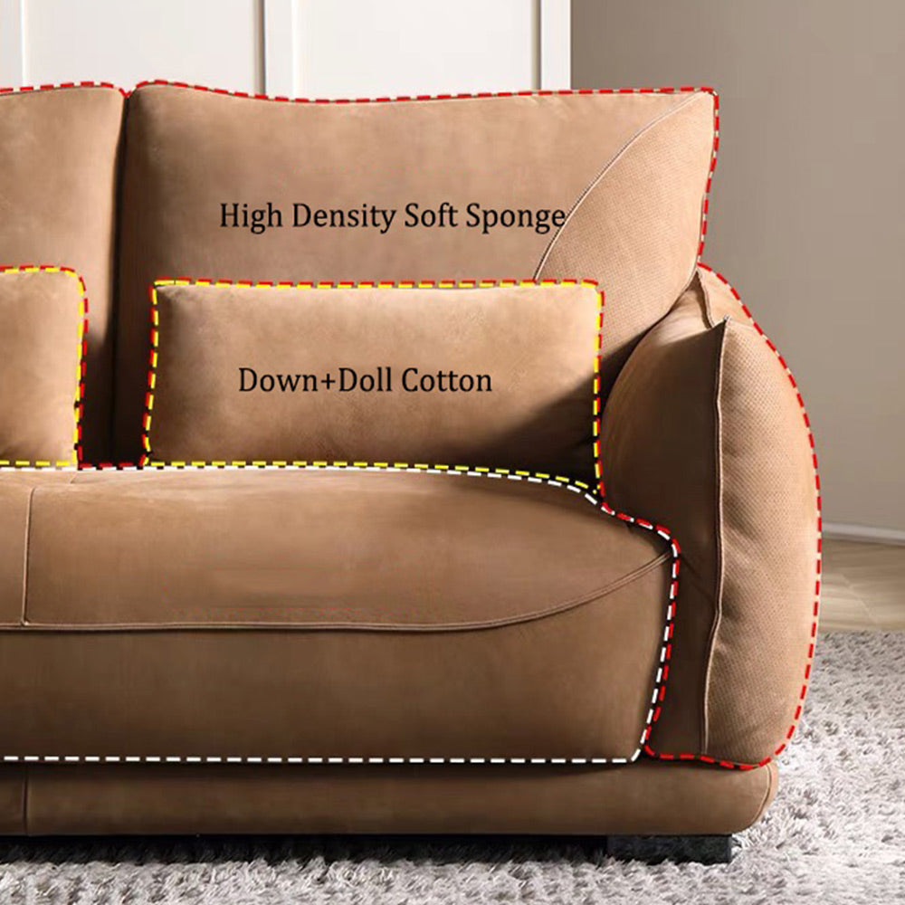 Canapé moderne en tissu suédé de 125,98 pouces