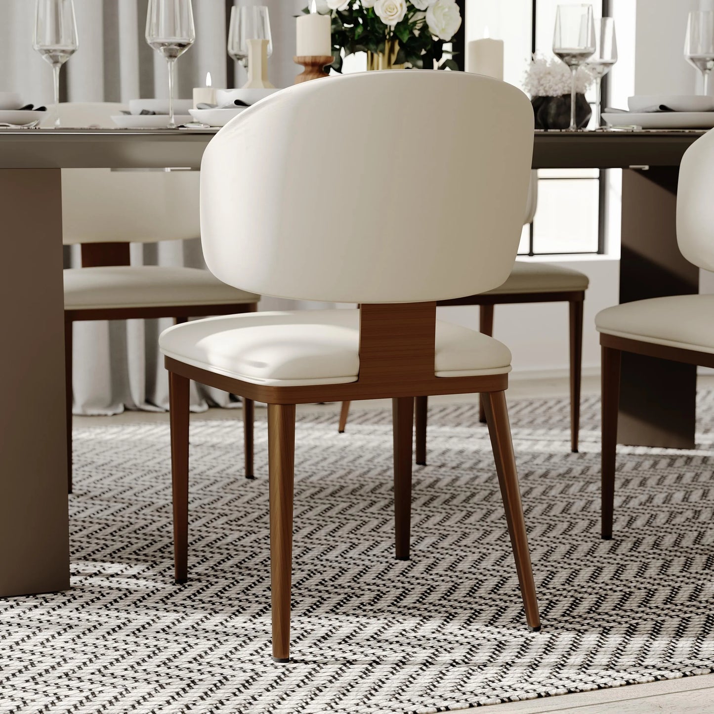 Aurelia-Modern Upholstered Dining Chairs Set of 2
