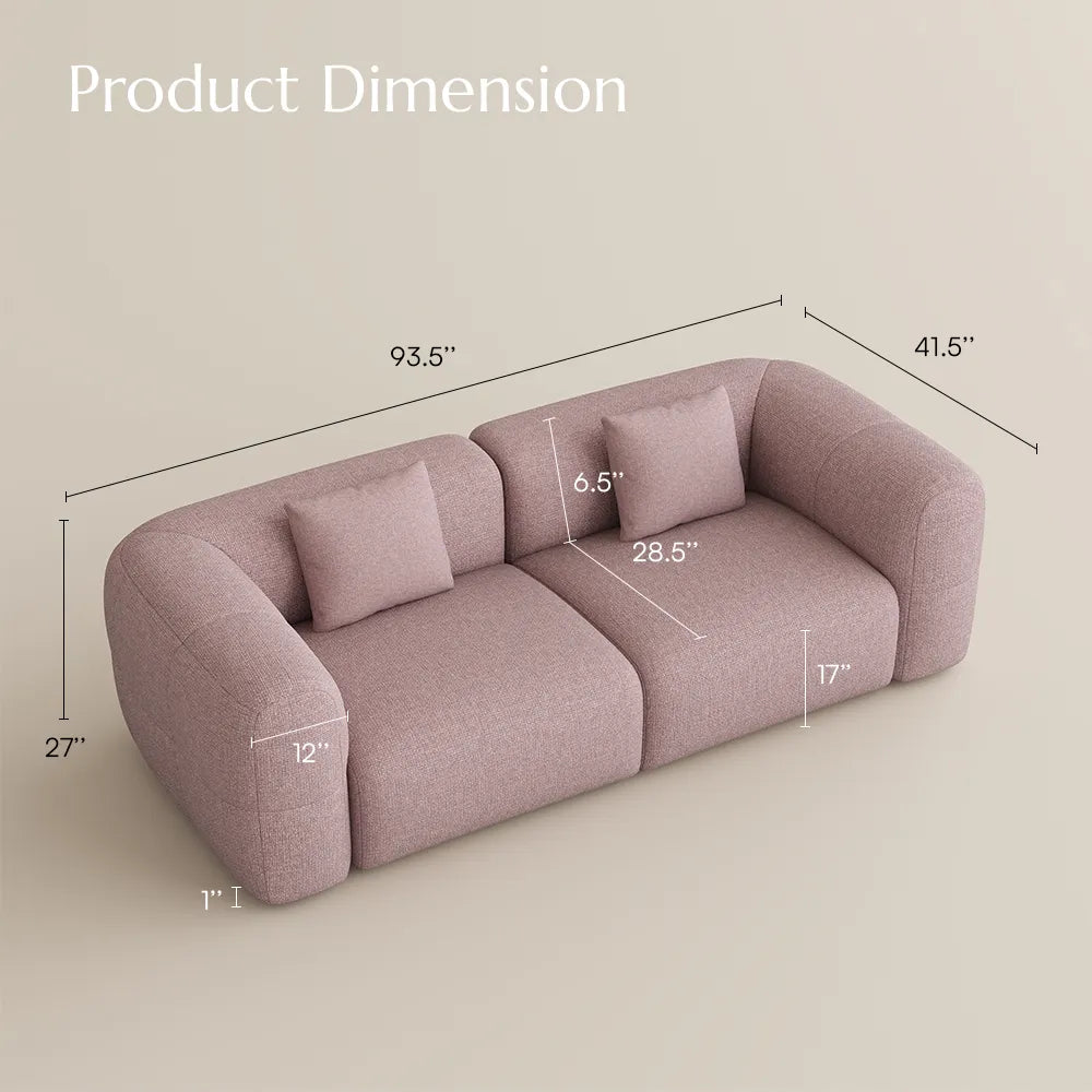 Simple Puce sofa chenille casual sofa set