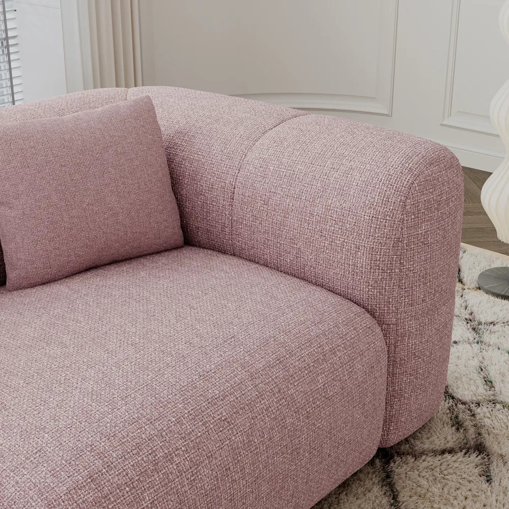 Simple Puce sofa chenille casual sofa set