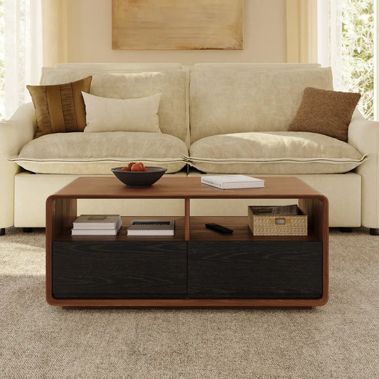 39" Rectangular Modern Coffee Table with Storage