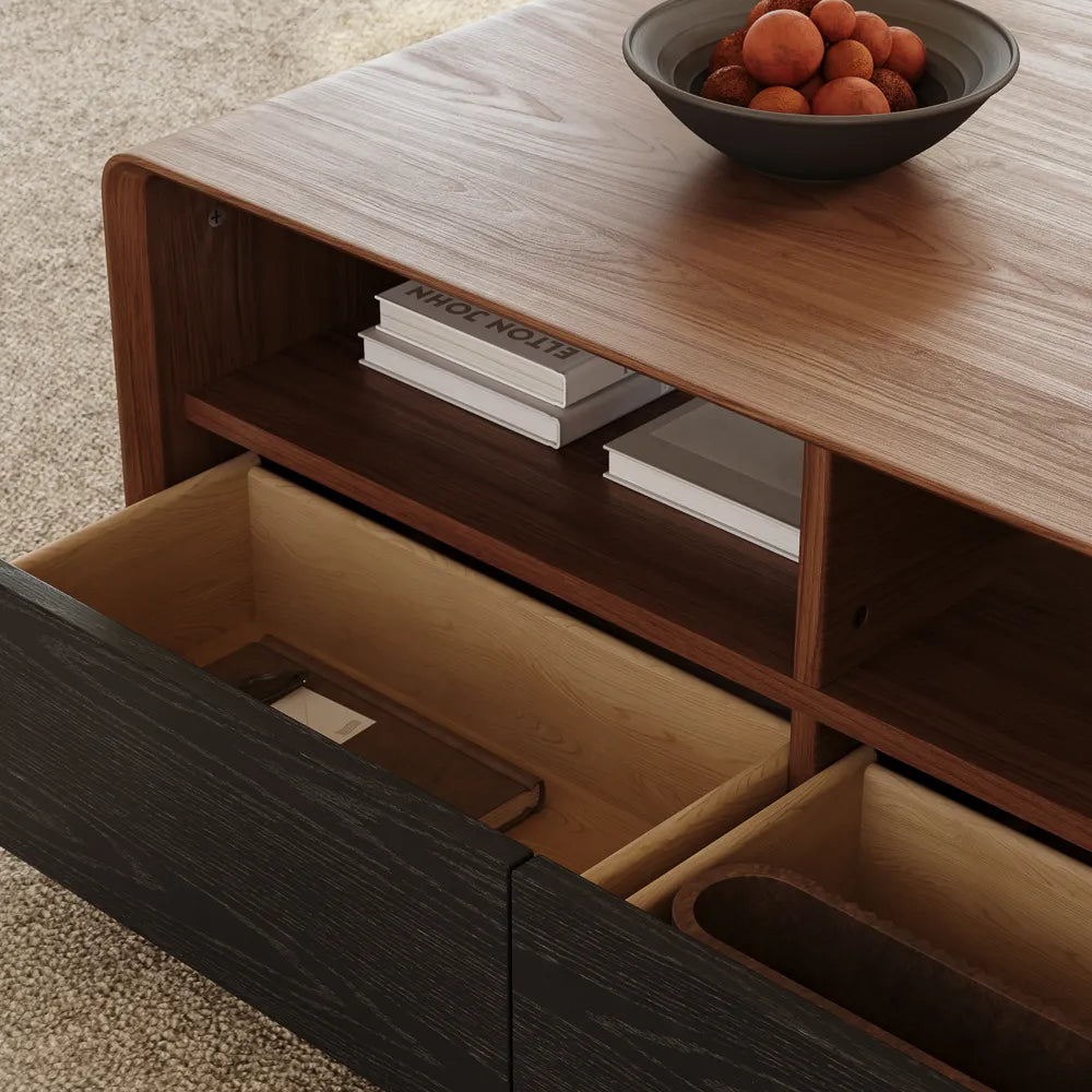 39" Rectangular Modern Coffee Table with Storage