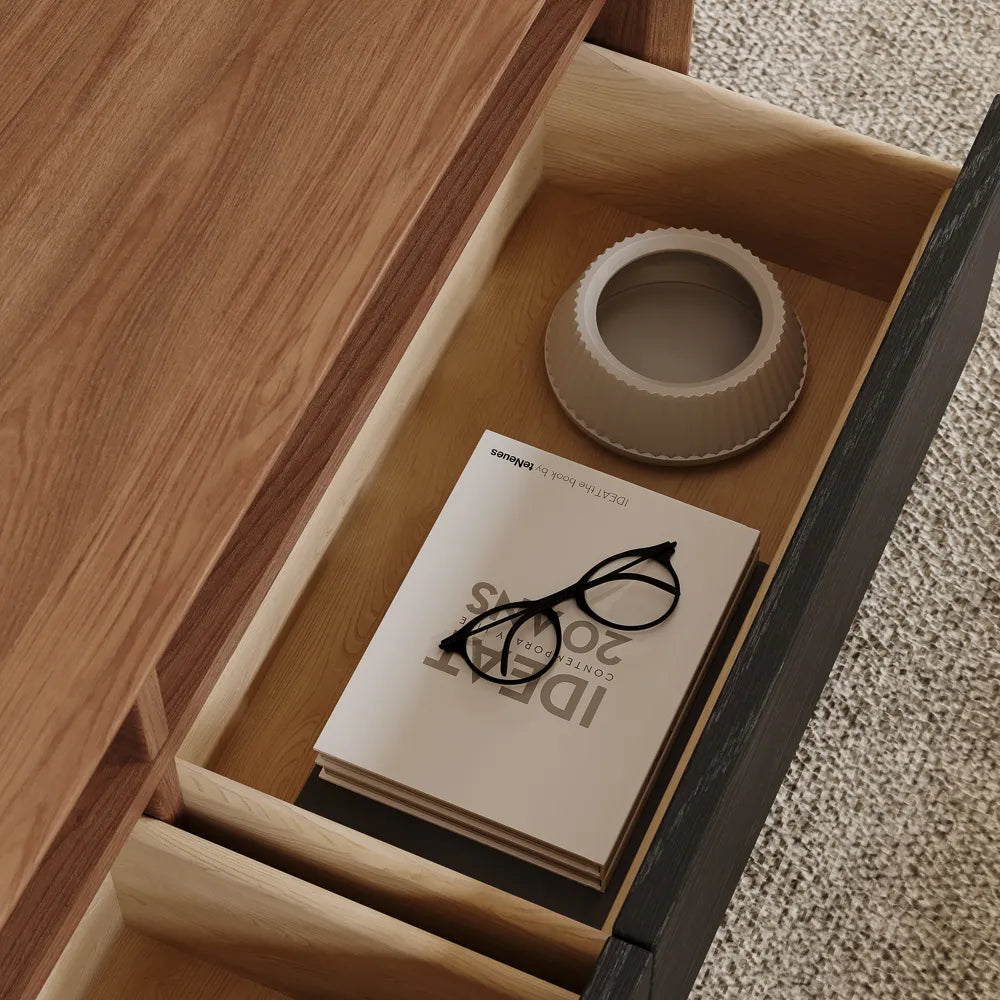 39" Rectangular Modern Coffee Table with Storage