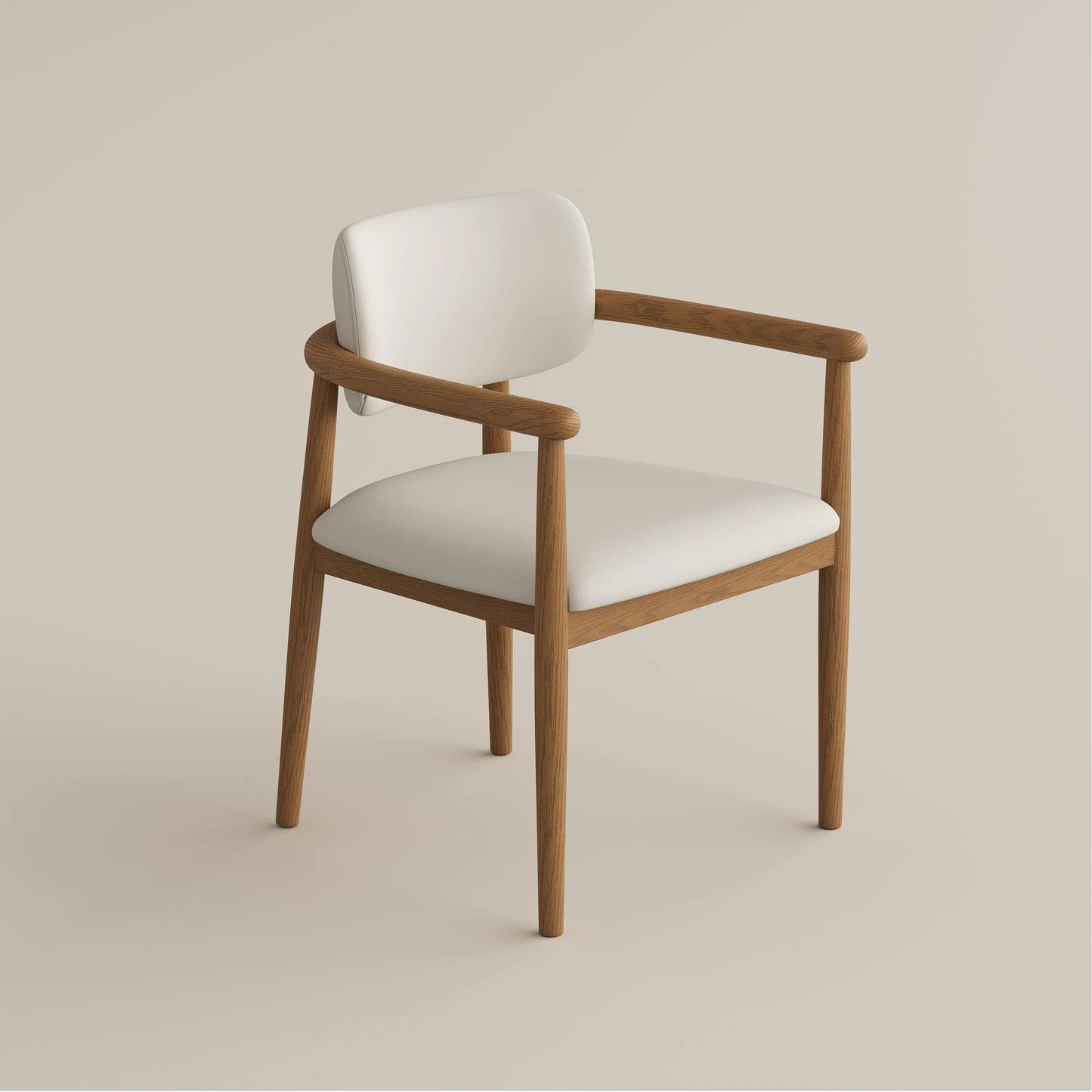 Mid-Century Modern Solid Wood Upholstered Dining Chair