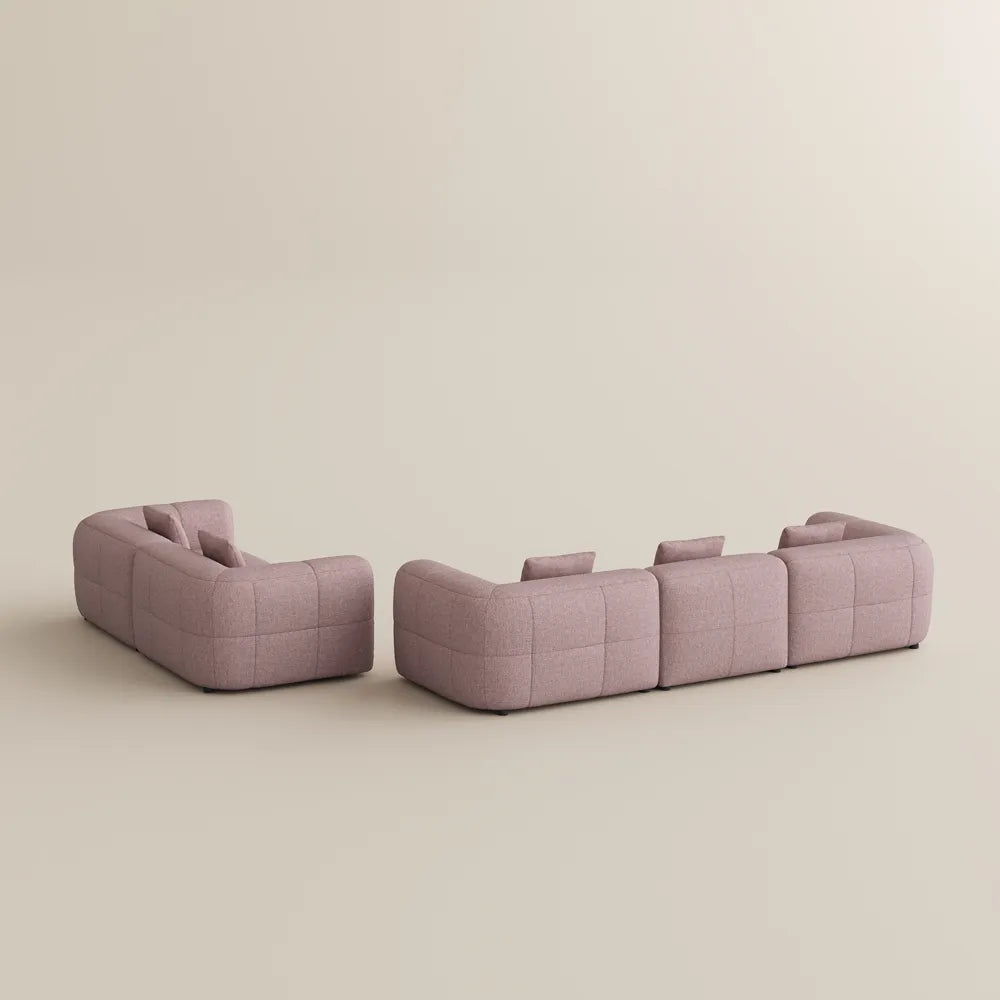 Simple Puce sofa chenille casual sofa set