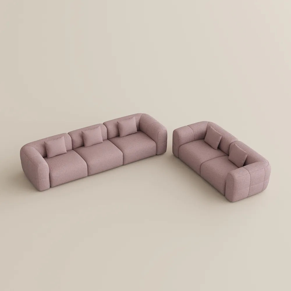 Simple Puce sofa chenille casual sofa set