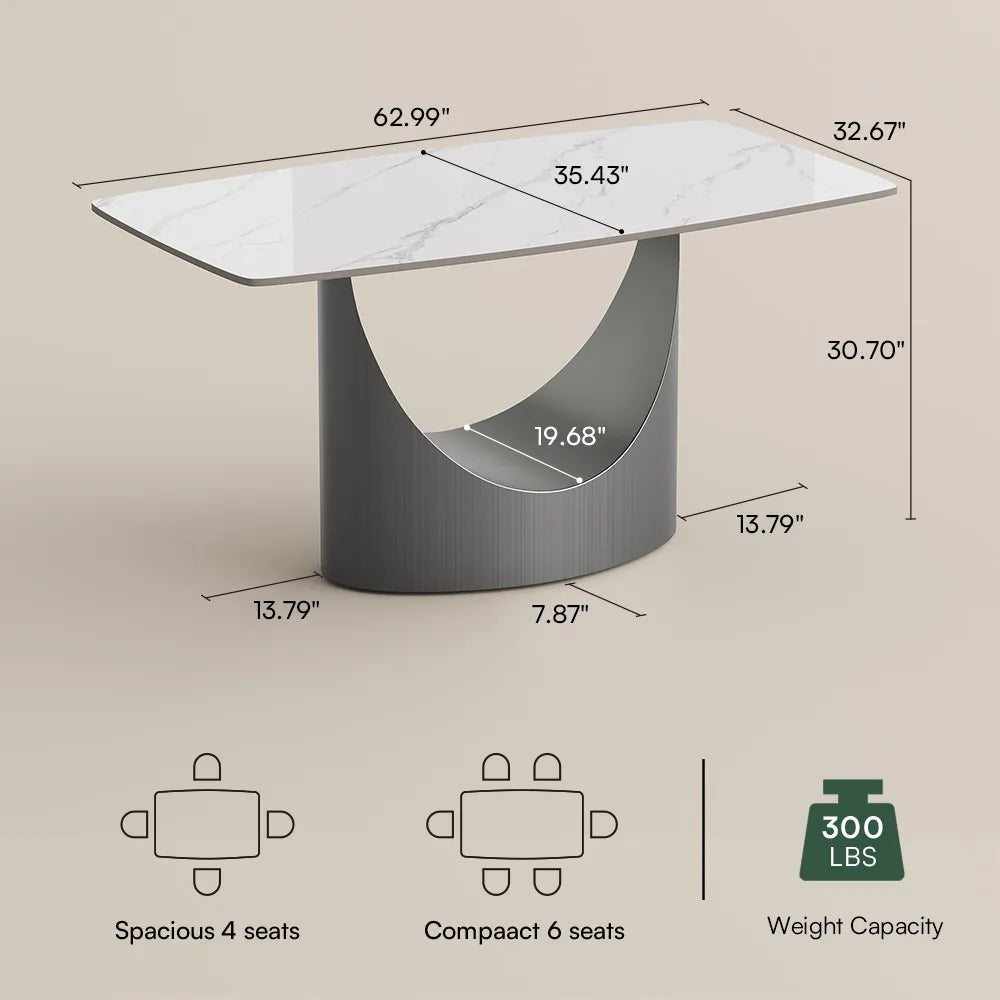 Hobart - Rectangular Sintered Stone Dining Table