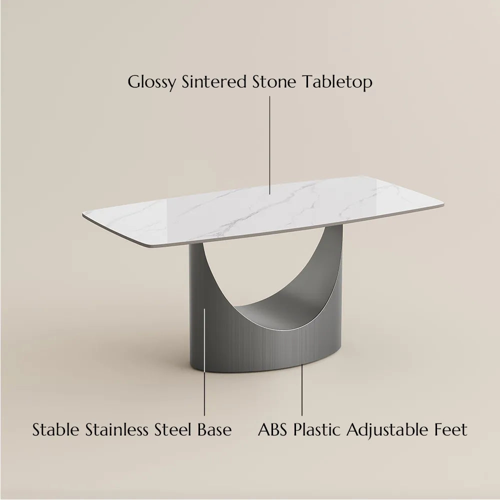 71in  Hobart - Rectangular Sintered Stone Dining Table