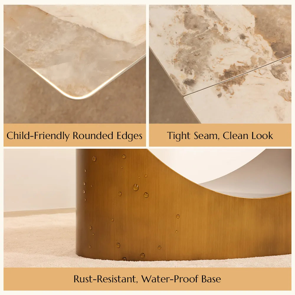 Hobart-Rectangular Sintered Stone Dining Table