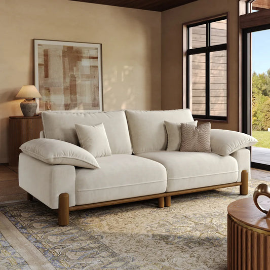 Atticus Mid-Century Small Space Sofa - 2-3 Seats, with Pet-Friendly Fabric